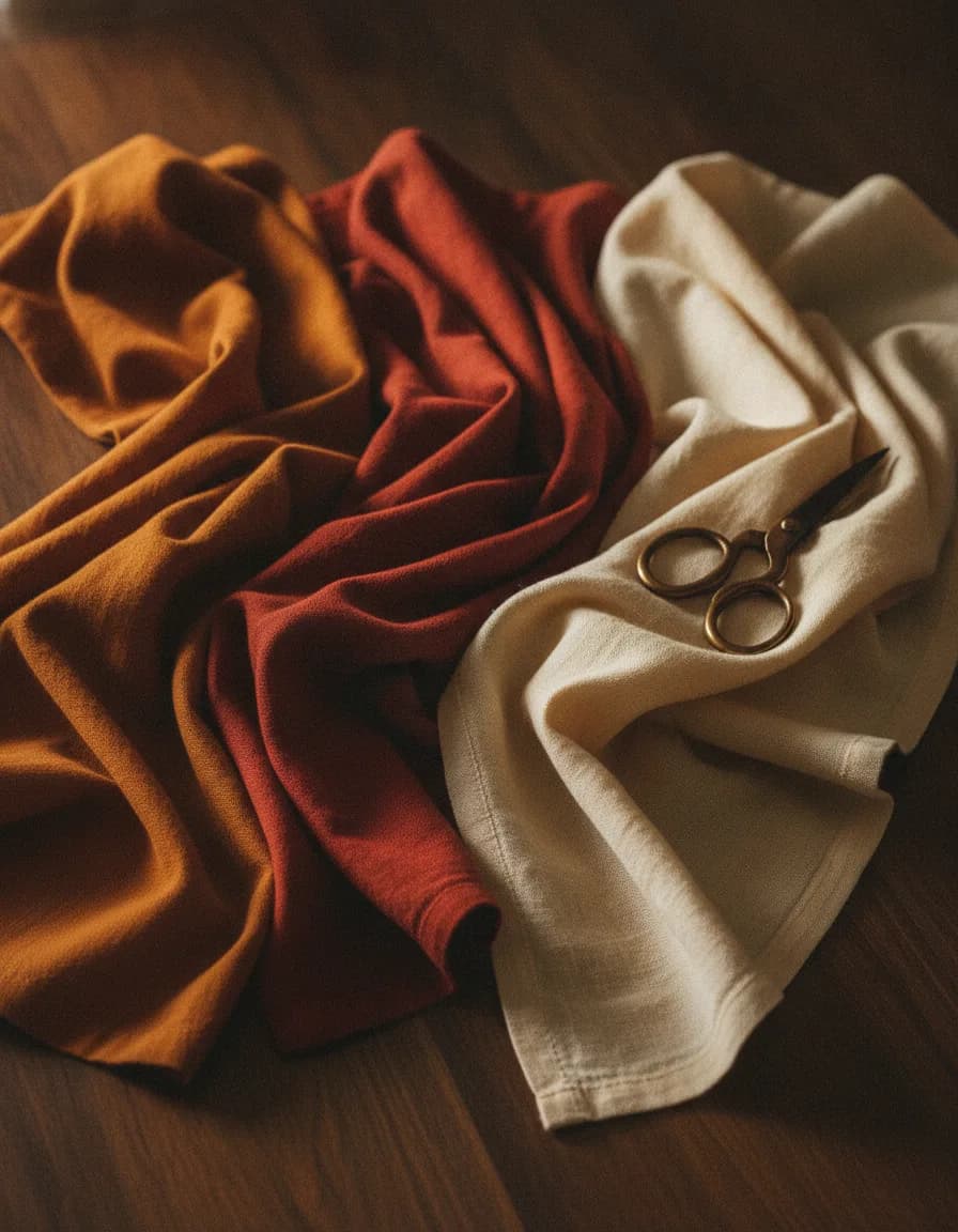 Dress fabric on the mill floor
